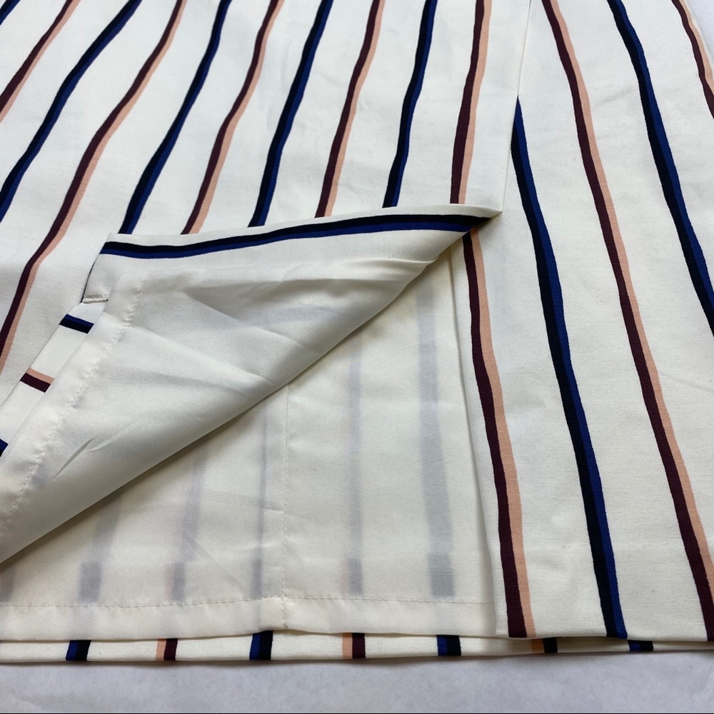 Ann Taylor Factory Striped Front Slit Pencil Skirt - Picture 5 of 8